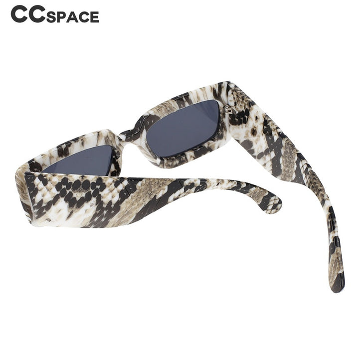CCspace Women's Full Rim Rectangle Resin Snake Skin Python Frame Sunglasses 53026 Sunglasses CCspace Sunglasses
