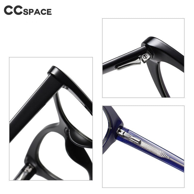 CCspace Unisex Full Rim Cat Eye Tr 90 Titanium Frame Eyeglasses 49082 Full Rim CCspace