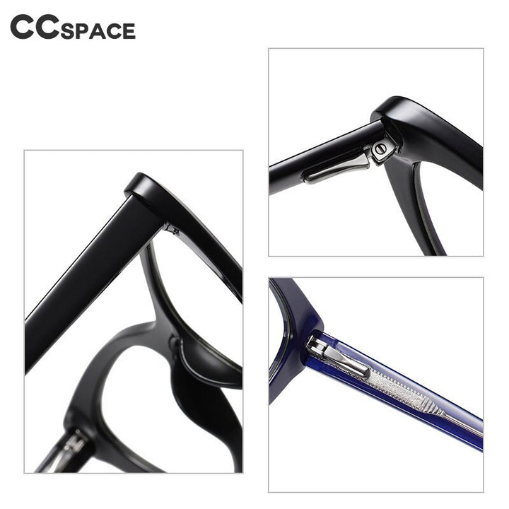 CCspace Unisex Full Rim Cat Eye Tr 90 Titanium Frame Eyeglasses 49082 Full Rim CCspace