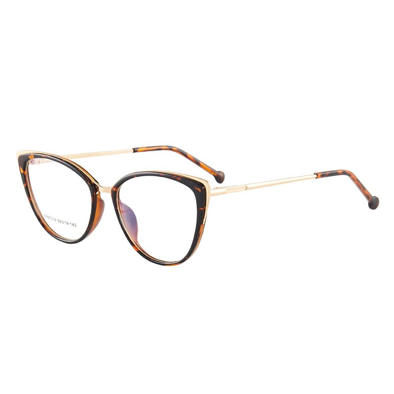 Hotony Women's Full Rim Cat Eye TR 90 Resin Alloy Frame Eyeglasses 7019 Full Rim Hotony TORTOISE
