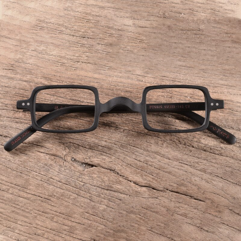 Hdcrafter Unisex Full Rim Square Acetate Wood Frame Eyeglasses Ft6016 Full Rim Hdcrafter Eyeglasses