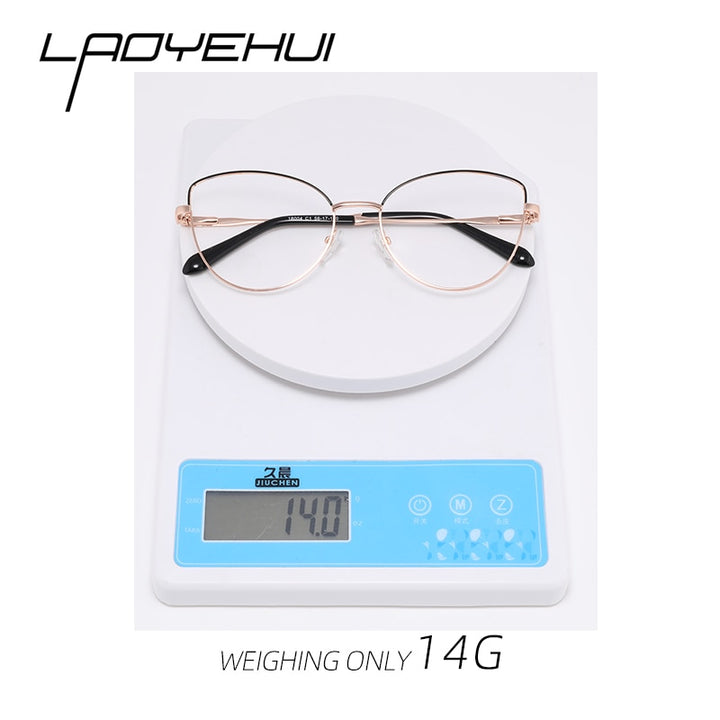 Laoyehui Women's Eyeglasses Cat Eye Alloy Frame 18004 Full Rim Laoyehui