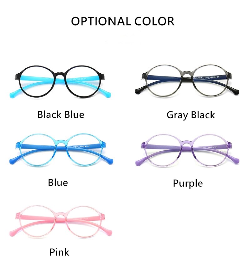 Yimaruili Unisex Children's Full Rim Acetate Frame Eyeglasses YKF2040 Full Rim Yimaruili Eyeglasses