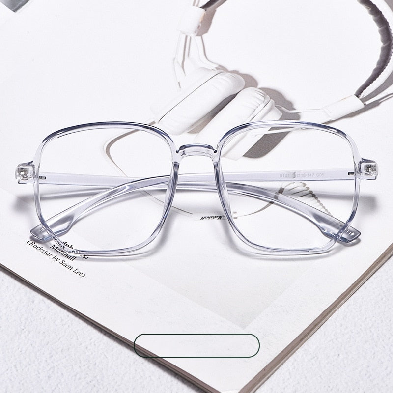 Yimaruili Unisex Full Rim Acetate Polygon Frame Eyeglasses D147 Full Rim Yimaruili Eyeglasses Light Blue