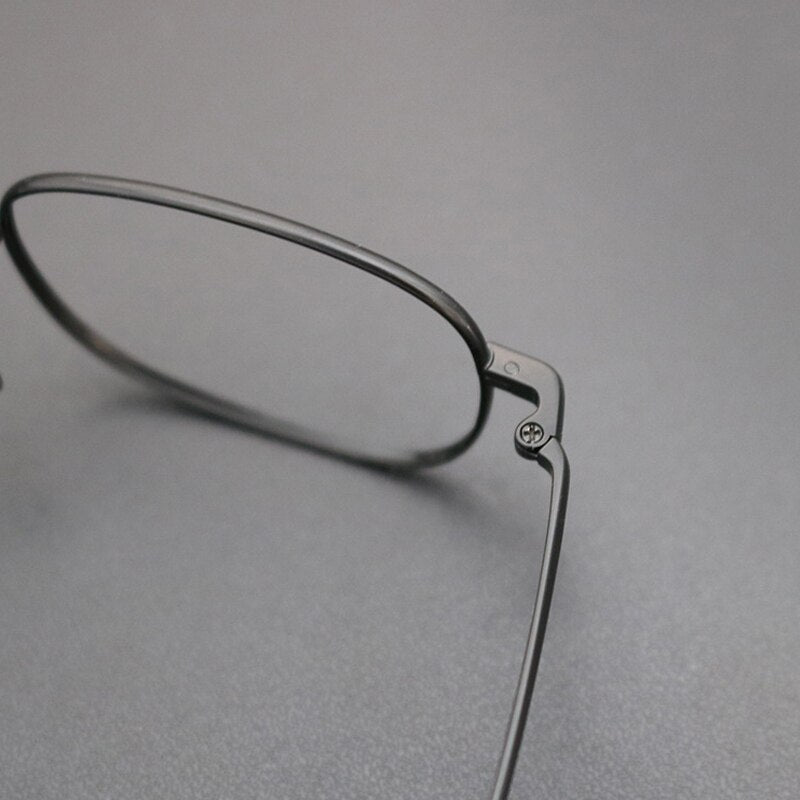 Gatenac Unisex Full Rim Square Titanium Frame Eyeglasses Gxyj708 Full Rim Gatenac