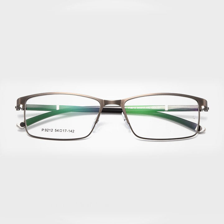 Unisex Optional Half/Full Rim Alloy Frame Eyeglasses 9211,9212 Full Rim Bclear 9212Gray  