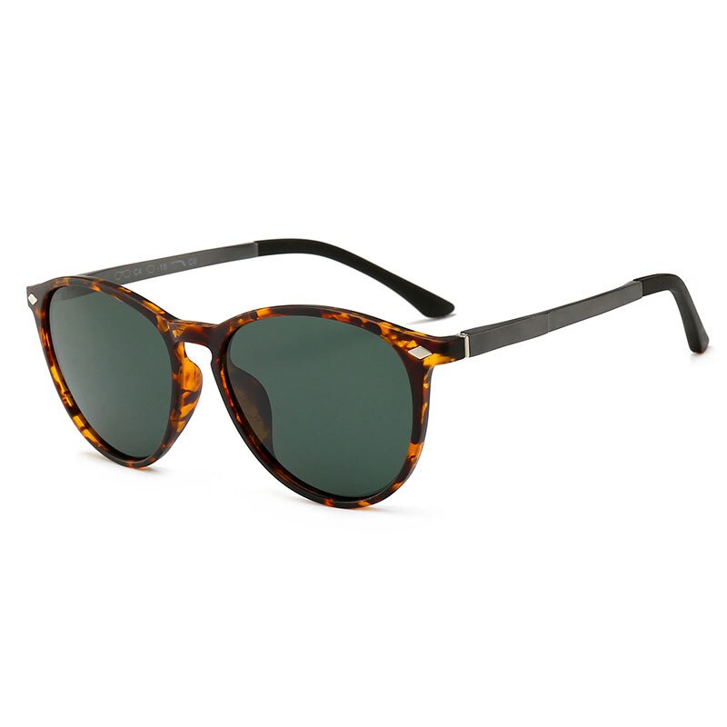 Reven Jate Unisex Full Rim Oval Alloy Rivet Tr 90 Polarized Sunglasses 9900 Sunglasses Reven Jate