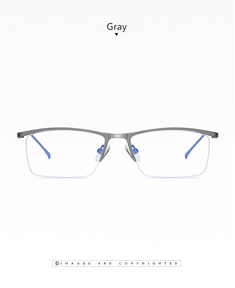 Yimaruili Men's Semi Rim Alloy Frame Eyeglasses 5910 Semi Rim Yimaruili Eyeglasses