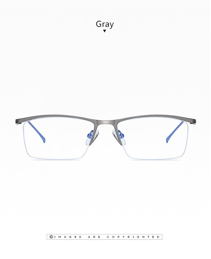 Yimaruili Men's Semi Rim Alloy Frame Eyeglasses 5910 Semi Rim Yimaruili Eyeglasses