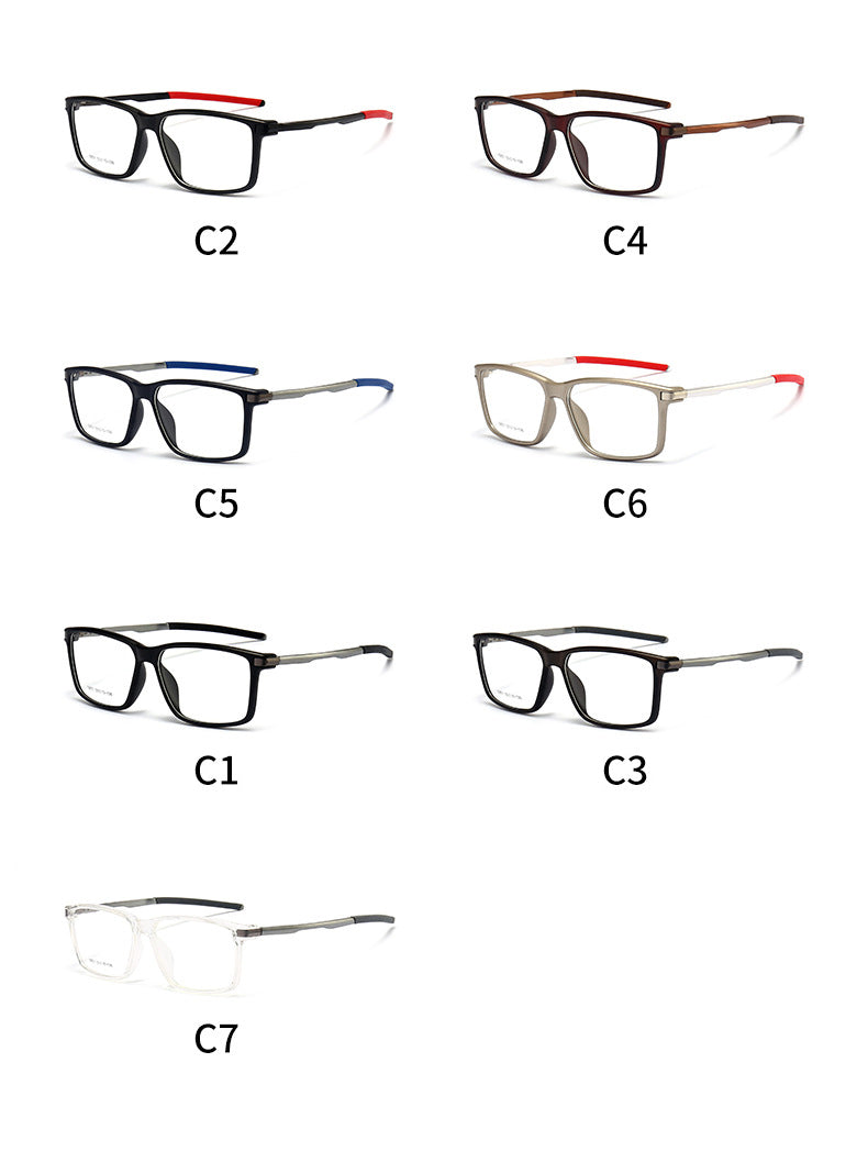 Gmei Men's TR 90 Square Aluminum Magnesium Sport Frame Eyeglasses 5851 Full Rim Gmei Optical