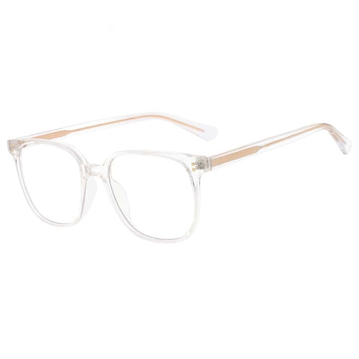CCspace Unisex Full Rim Square Tr 90 Eyeglasses 53324 Full Rim CCspace Clear