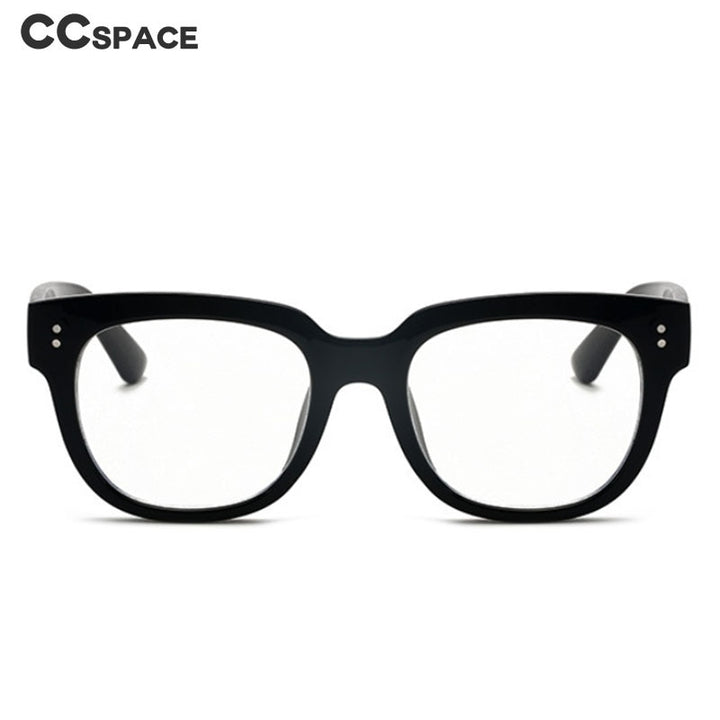 CCspace Unisex Full Rim Square Rectangle Resin Alloy Rivet Frame Eyeglasses 47086 Full Rim CCspace