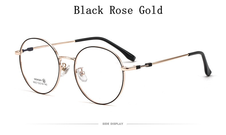 Yimaruili Unisex Full Rim Round β Titanium Frame Eyeglasses  86007YF Full Rim Yimaruili Eyeglasses