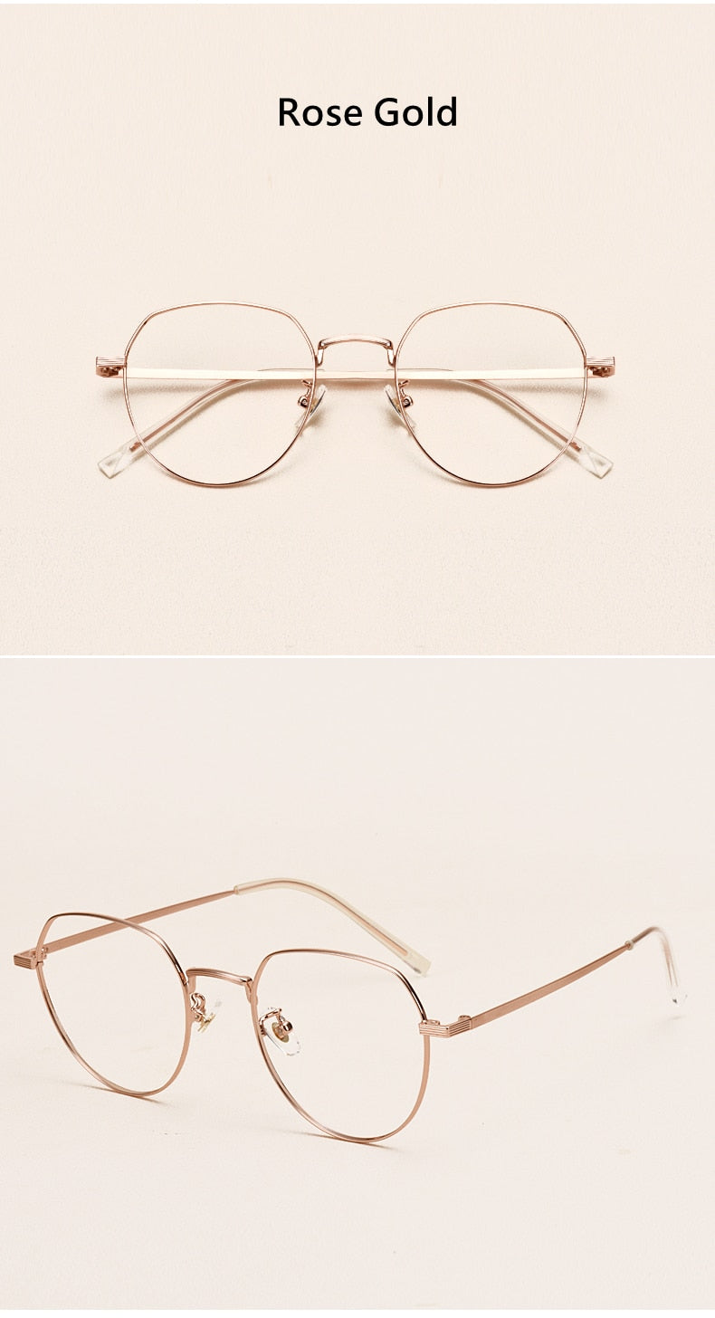 Yimaruili Unisex Full Rim Round Titanium Frame Eyeglasses 1901 Full Rim Yimaruili Eyeglasses