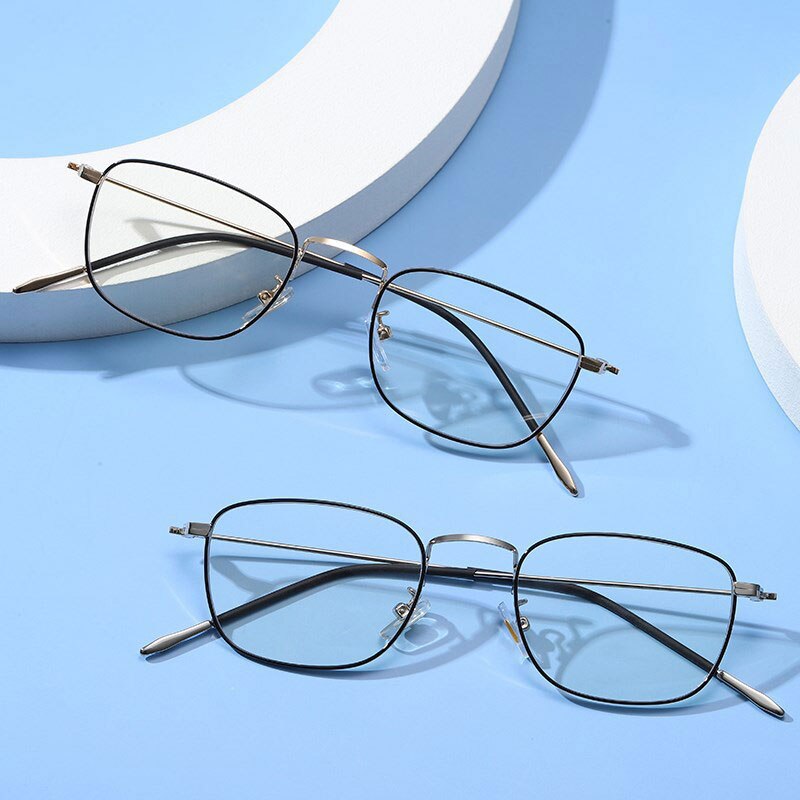 Hotony Unisex Full Rim Rectangle Alloy Eyeglasses Zy9951 Full Rim Hotony