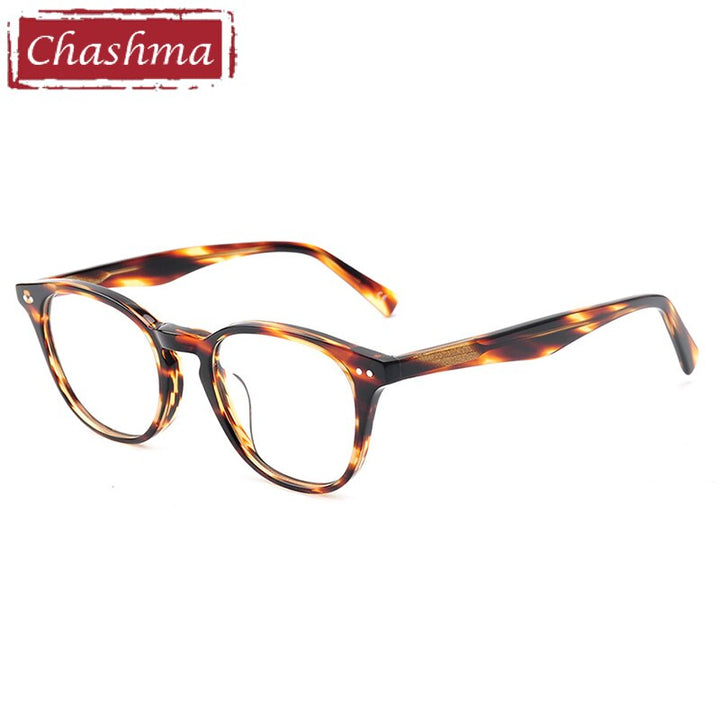 Chashma Ottica Unisex Full Rim Round Square Acetate Eyeglasses 7921 Full Rim Chashma Ottica
