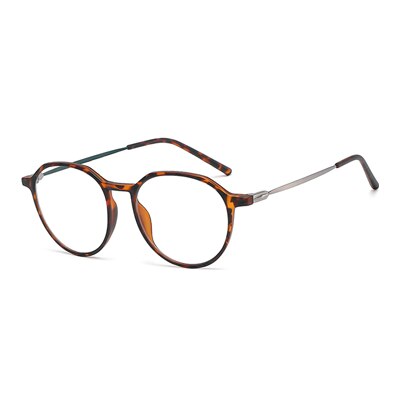 Ralferty Unisex Full Rim Irregular Square Alloy Tr 90 Acetate Eyeglasses D903 Full Rim Ralferty C177 Leopard China