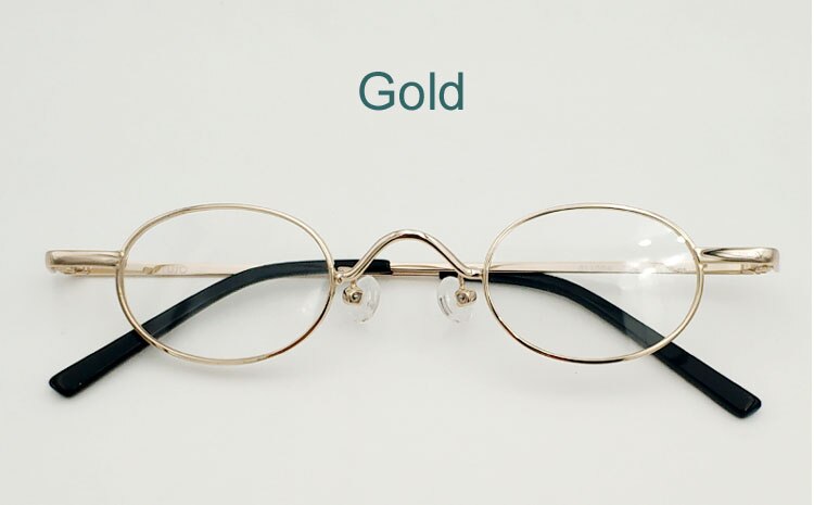Yujo Unisex Full Rim Small Round Alloy Eyeglasses Y035 Full Rim Yujo Gold China