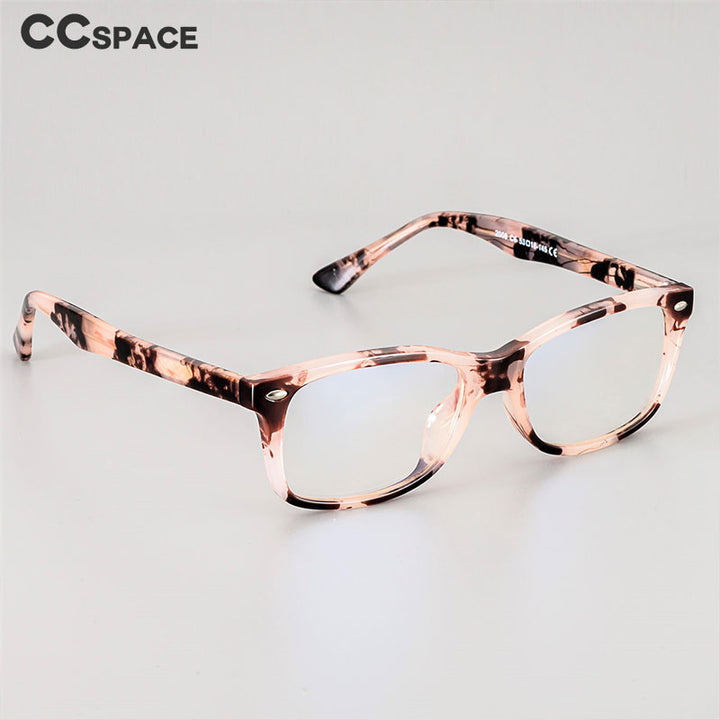 CCspace Unisex Full Rim Square Tr 90 Titanium Frame Eyeglasses 51018 Full Rim CCspace