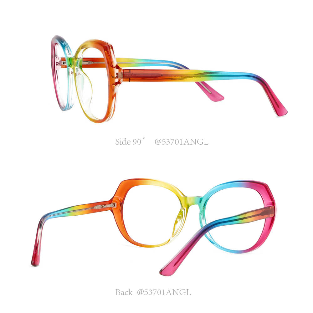 CCspace Women's Full Rim Round Tr 90 Titanium Frame Eyeglasses 53701 Full Rim CCspace