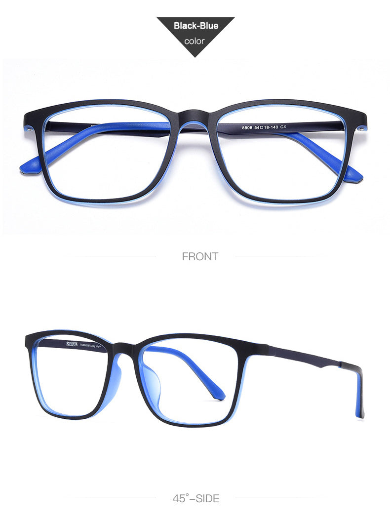 Hotony Unisex Full Rim Square Ultem Frame Eyeglasses 8808 Full Rim Hotony