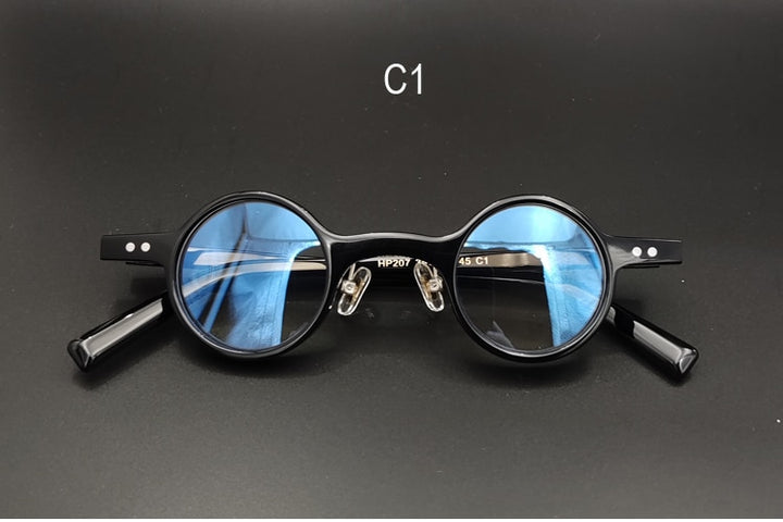 Yujo Unisex Full Rim Small Round Eyeglasses Acetate Y036 Full Rim Yujo C1 China