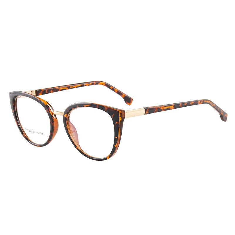 Hotony Women's Full Rim Round Cat Eye Acetate Eyeglasses 7003 Full Rim Hotony Tortoise