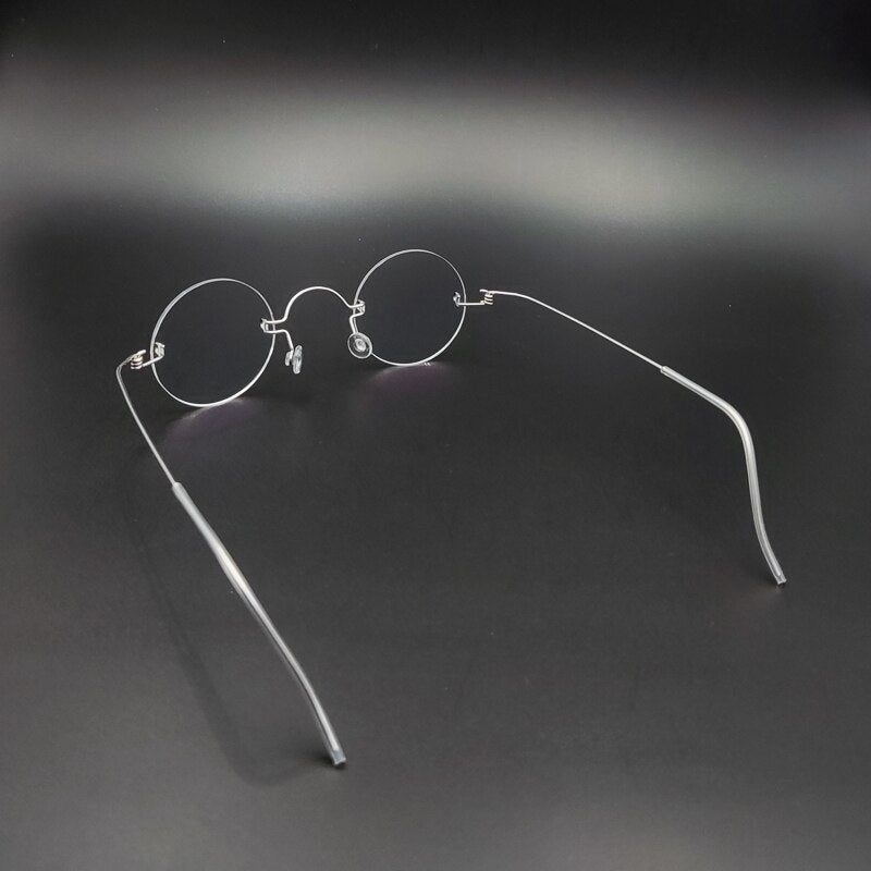 Yujo Unisex Round Rimless Stainless Steel Eyeglasses Y017 Rimless Yujo
