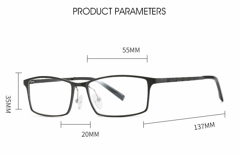 Hotochki Unisex Full Rim Alloy Frame Square Eyeglasses 6300 Full Rim Hotochki