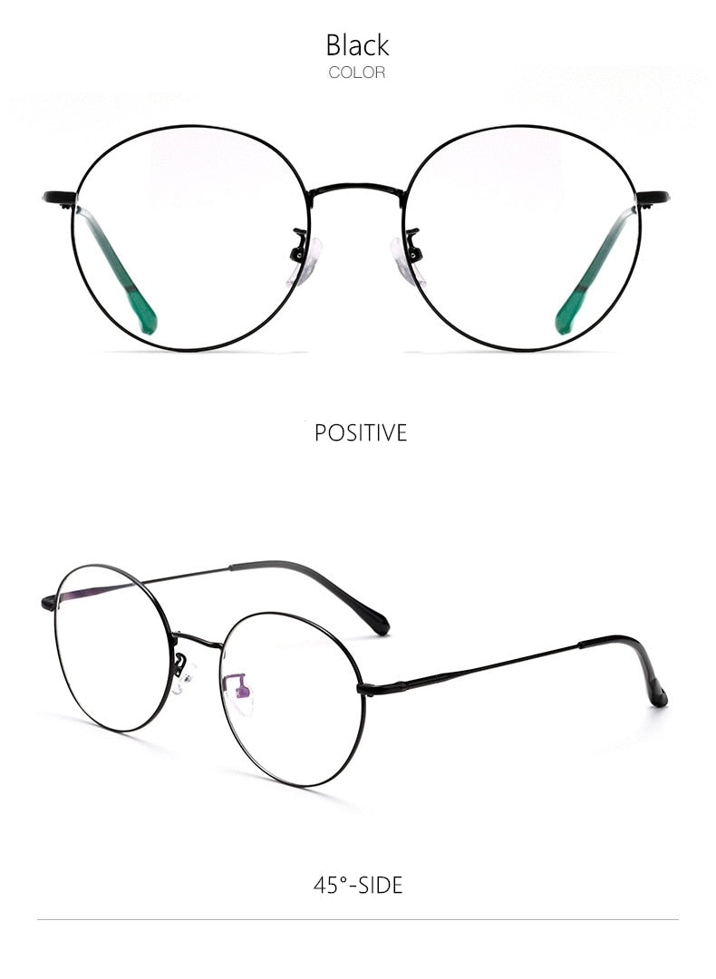 Yimaruili Unisex Full Rim β Titanium Round Frame Eyeglasses 6621X Full Rim Yimaruili Eyeglasses