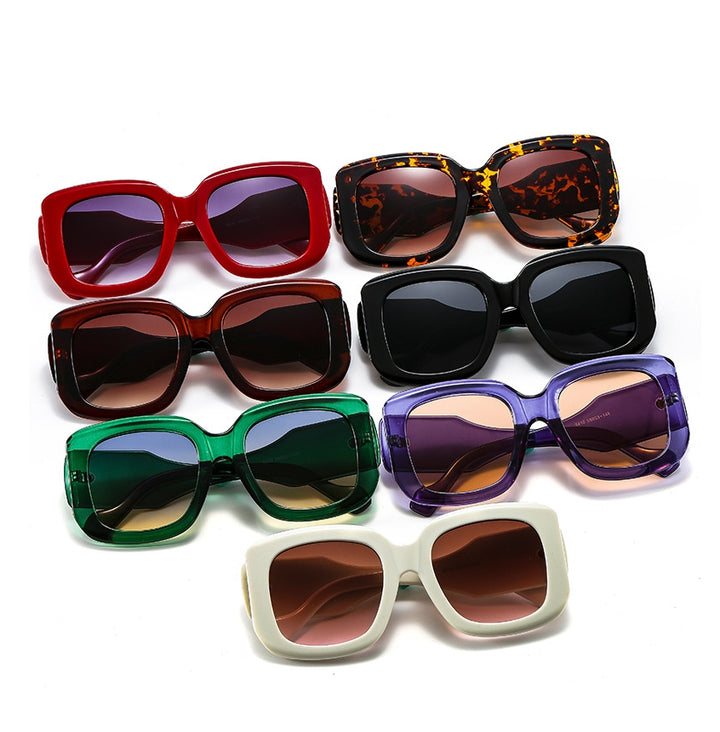 CCspace Women's Full Rim Oversized Square Resin Wide Leg Frame Sunglasses 46633 Sunglasses CCspace Sunglasses