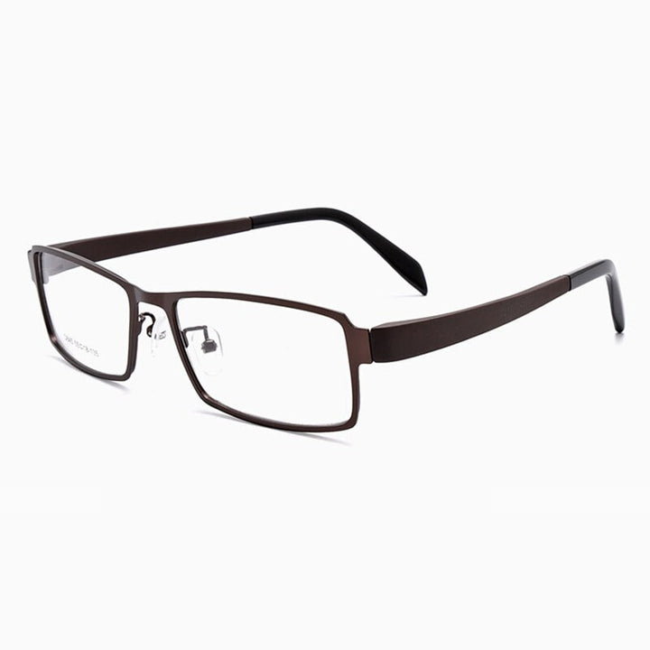Hotochki Men's Full/Semi Rim Alloy Frame Eyeglasses D849/D845 Semi Rim Hotochki Coffee-Full