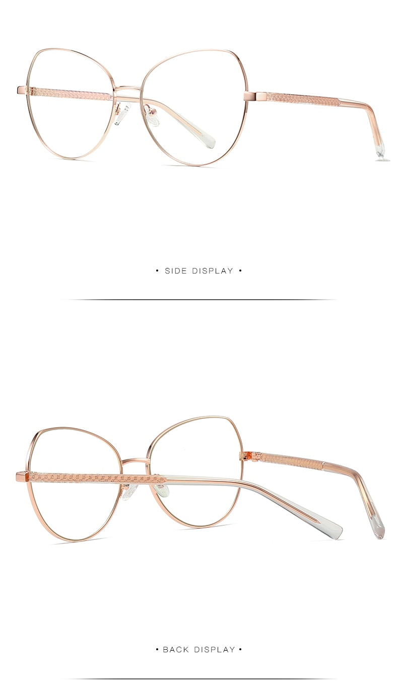 Hotochki Women's Full Rim Cat Eye Alloy Frame Eyeglasses 3001 Full Rim Hotochki