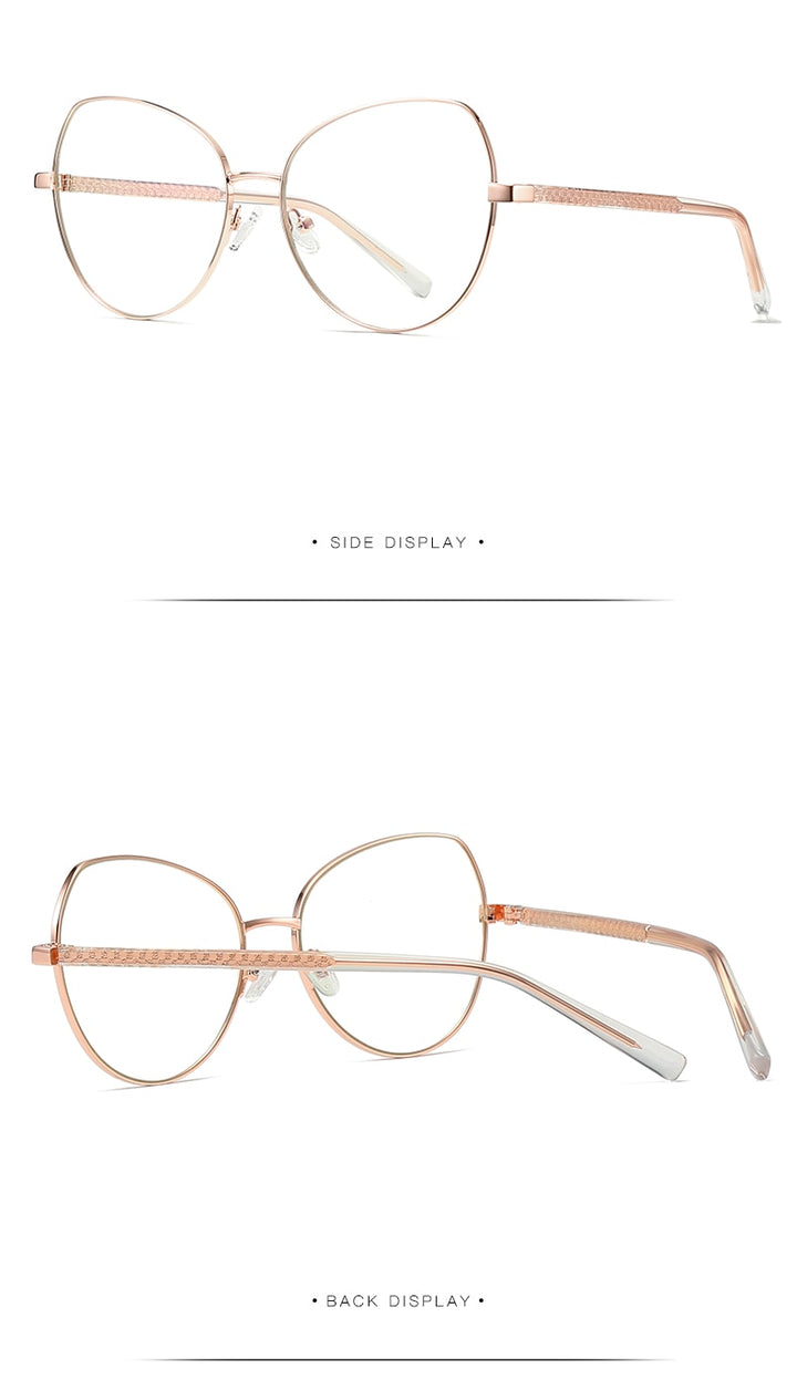 Hotochki Women's Full Rim Cat Eye Alloy Frame Eyeglasses 3001 Full Rim Hotochki