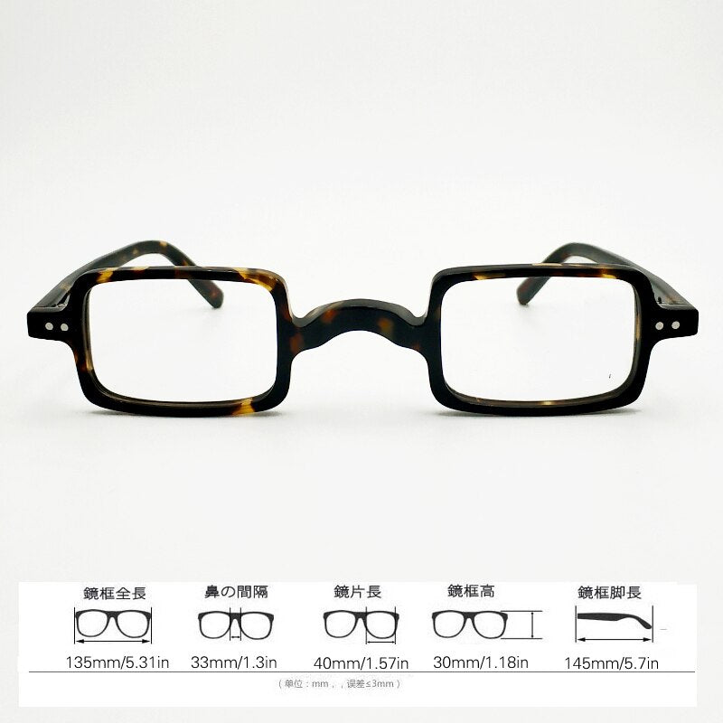 Yujo Unisex Square Full Rim Acetate Eyeglasses FT6016 Full Rim Yujo