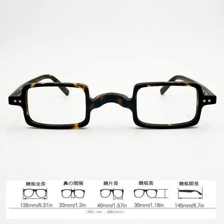 Yujo Unisex Square Full Rim Acetate Eyeglasses FT6016 Full Rim Yujo