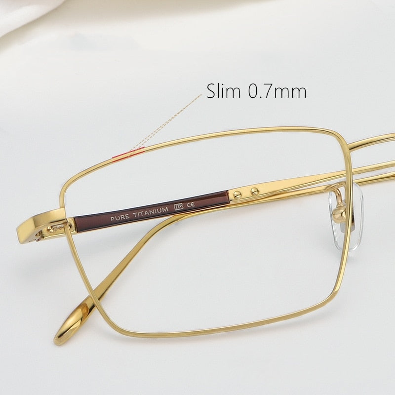 Yamaruili Men's Full Rim Titanium Alloy Frame Eyeglasses CK1045 Full Rim Yimaruili Eyeglasses