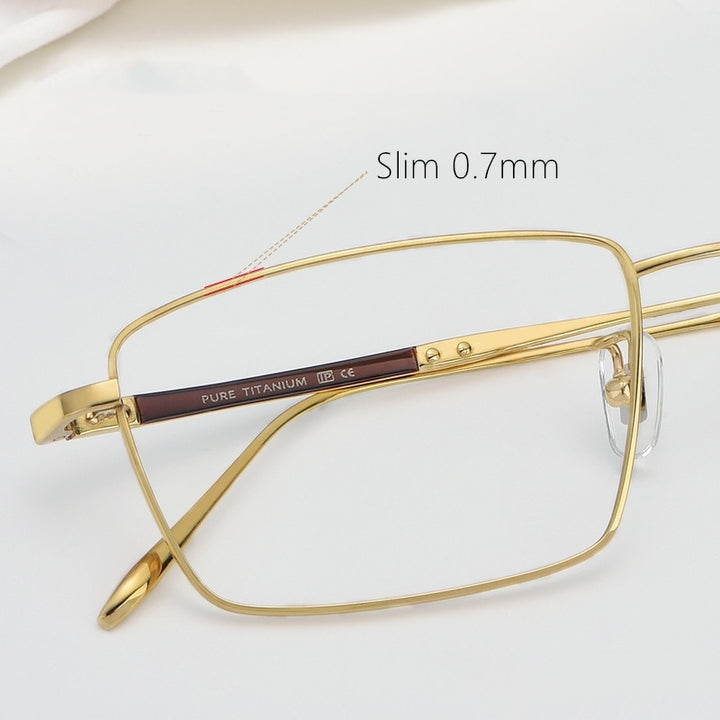 Yamaruili Men's Full Rim Titanium Alloy Frame Eyeglasses CK1045 Full Rim Yimaruili Eyeglasses