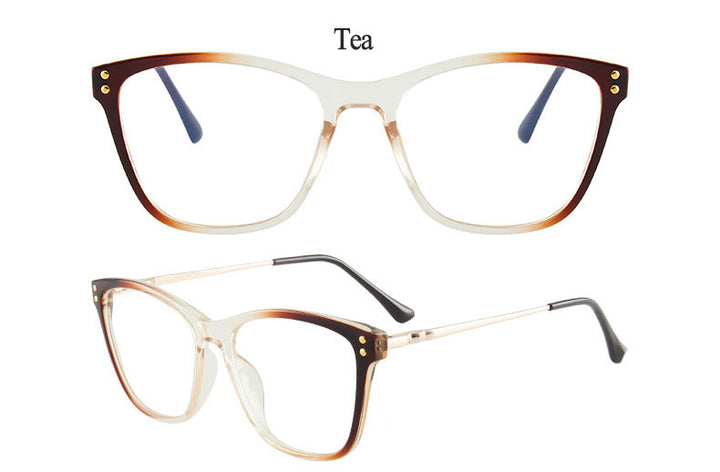 Hotony Women's Full Rim TR 90 Resin Cat Eye Frame Eyeglasses 7032 Full Rim Hotony