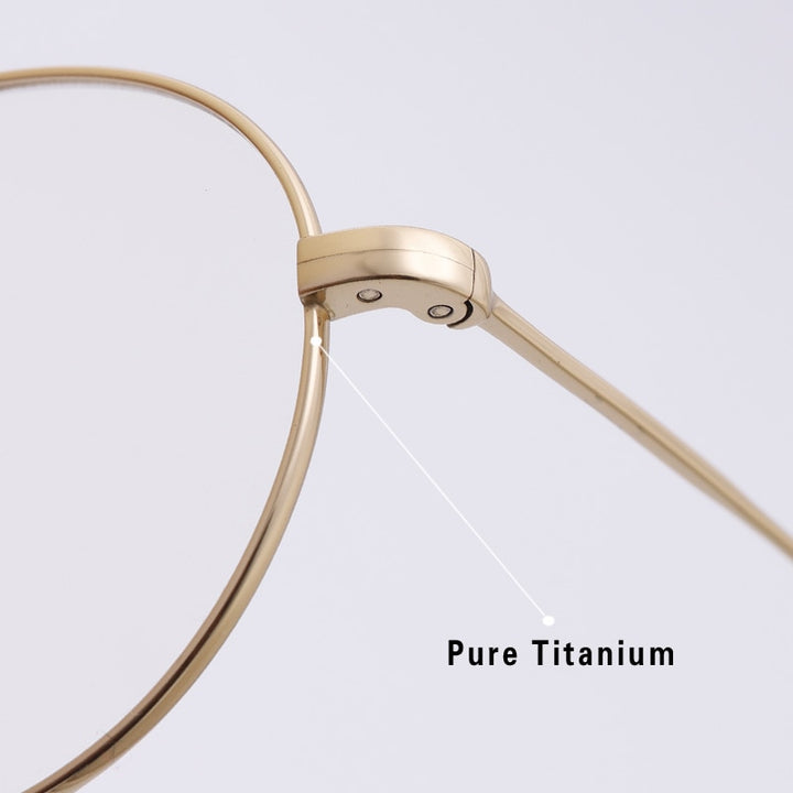 Muzz Unisex Full Rim Round Oval Titanium Frame Eyeglasses Mmmm1241 Full Rim Muzz