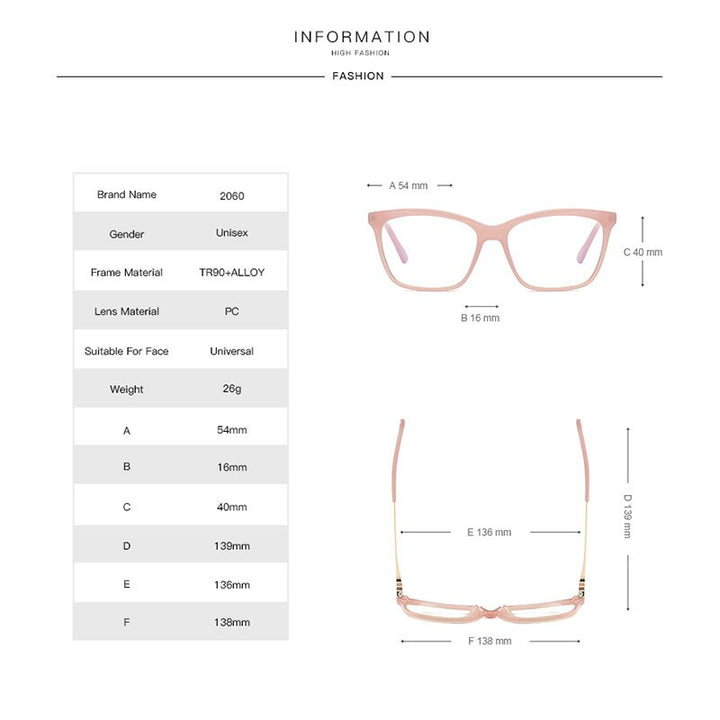 Hotochki Women's Full Rim Round TR-90 Resin Alloy Frame Eyeglasses 2060 Full Rim Hotochki