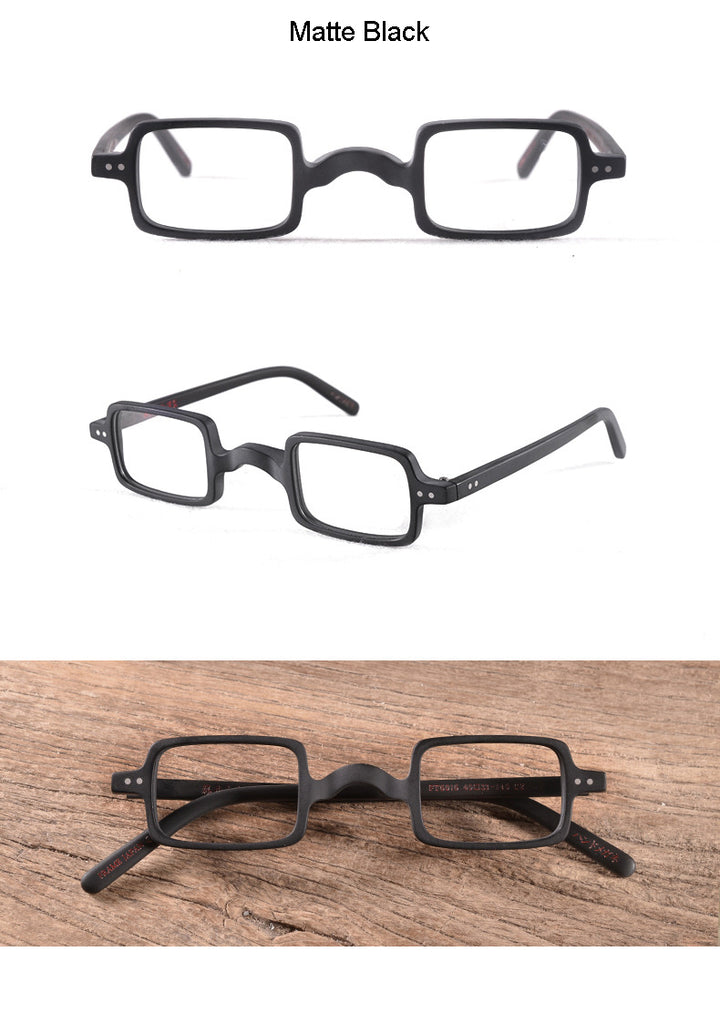 Hdcrafter Unisex Full Rim Square Acetate Wood Frame Eyeglasses Ft6016 Full Rim Hdcrafter Eyeglasses