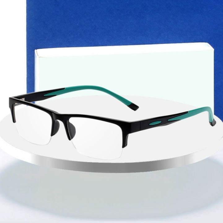 Hotochki Unisex Semi Rim TR-90 Resin Square Frame Eyeglasses 18192 Semi Rim Hotochki