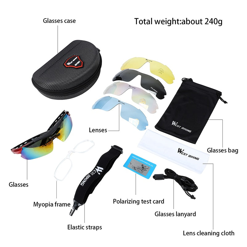 West Biking Unisex Full Rim Rectangle Acetate Polarized Sport Sunglasses YP0703111-135-136 Sunglasses West Biking
