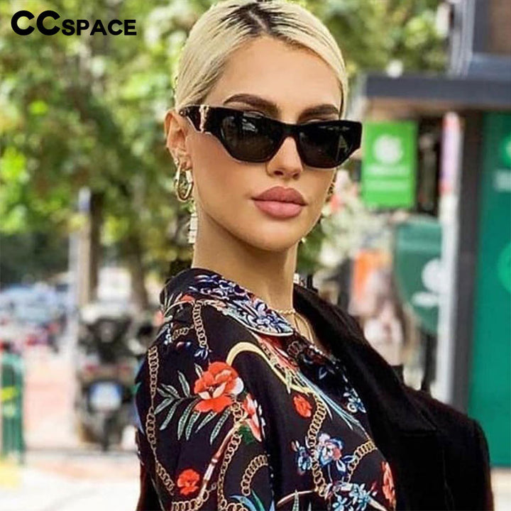 CCspace Women's Full Rim Cat Eye Resin Frame Sunglasses 46538 Sunglasses CCspace Sunglasses