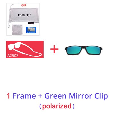 Ralferty Women's Full Rim Square Acetate Reading Glasses Clip On Sunglasses A2503 Reading Glasses Ralferty 1 Frame Green Clip Anti blue 0 Degree