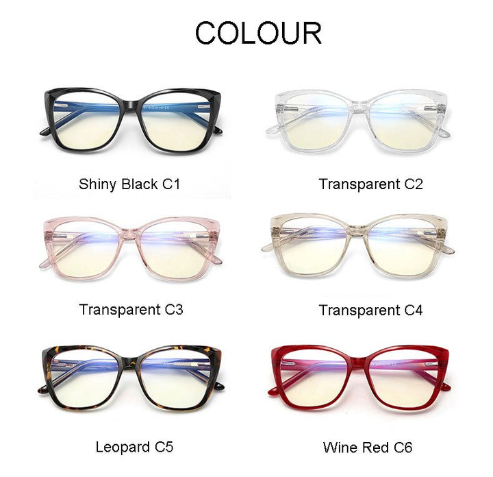 Hotochki Unisex Full Rim Cat Eye TR-90 Resin Frame Eyeglasses 2001 Full Rim Hotochki
