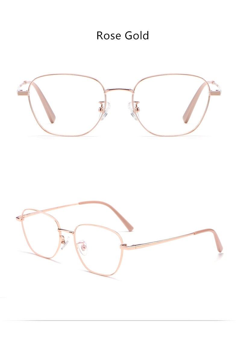 Yimaruili Unisex Full Rim Polygonal Titanium Frame Eyeglasses 9026JY Full Rim Yimaruili Eyeglasses