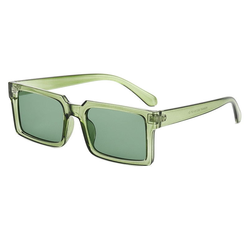 CCspace Women's Full Rim Square Resin Frame Sunglasses 49546 Sunglasses CCspace Green-Green