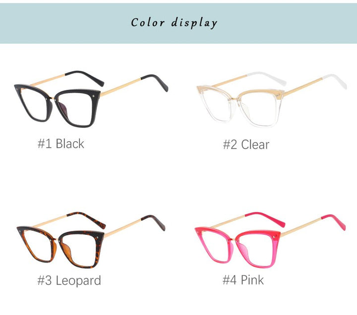 CCspace Unisex Full Rim Square Cat Eye Tr 90 Titanium Frame Eyeglasses 53384 Full Rim CCspace